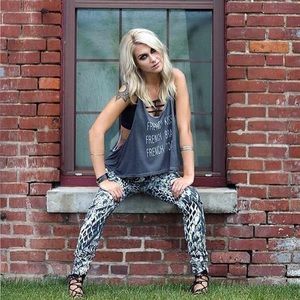 Nü Denmark Animal Print Stretch Skinny Jeans Size 5 (36)